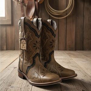 Laredo Brown Western Cowboy Boots 10 new